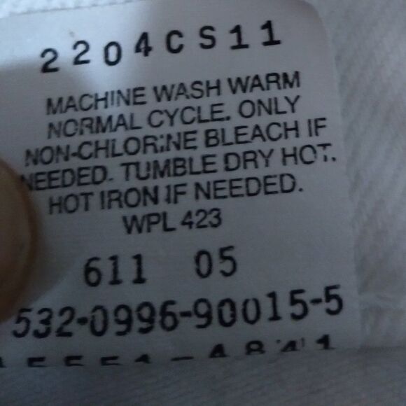 Vintage Levi's 551 Relaxed Tapered Leg White Denim Jeans - Picture 10 of 10